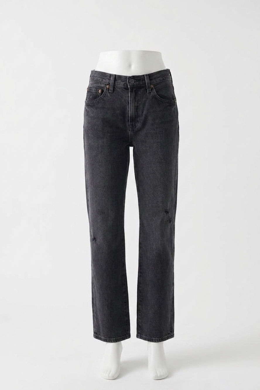 NEW PISTOLA lexi mid rise bowed straight jeans in mercury